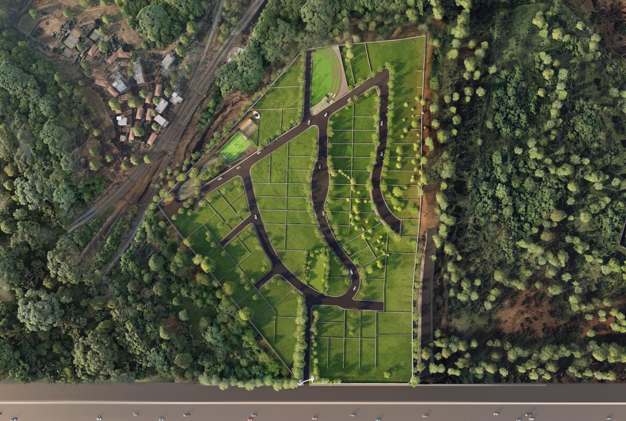 Aerial rendered layout of Fog Cielo ultra luxurious plots
